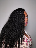 V curl half wig